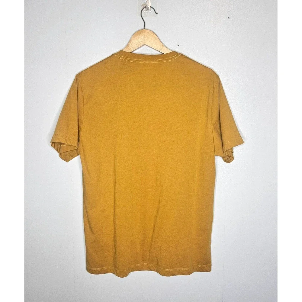 TRUE RELIGION Shirt Mens Large Gold Buddha Short Sleeve Graphic Tee Guitar Logo